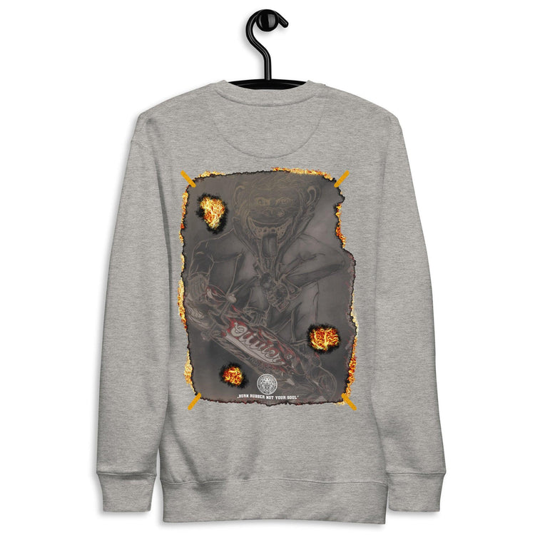 Olivier Industries ® Worldwide-Burned drawn Ape Art - unisex premium Sweatshirt - Olivier Industries ® Art & Apparel