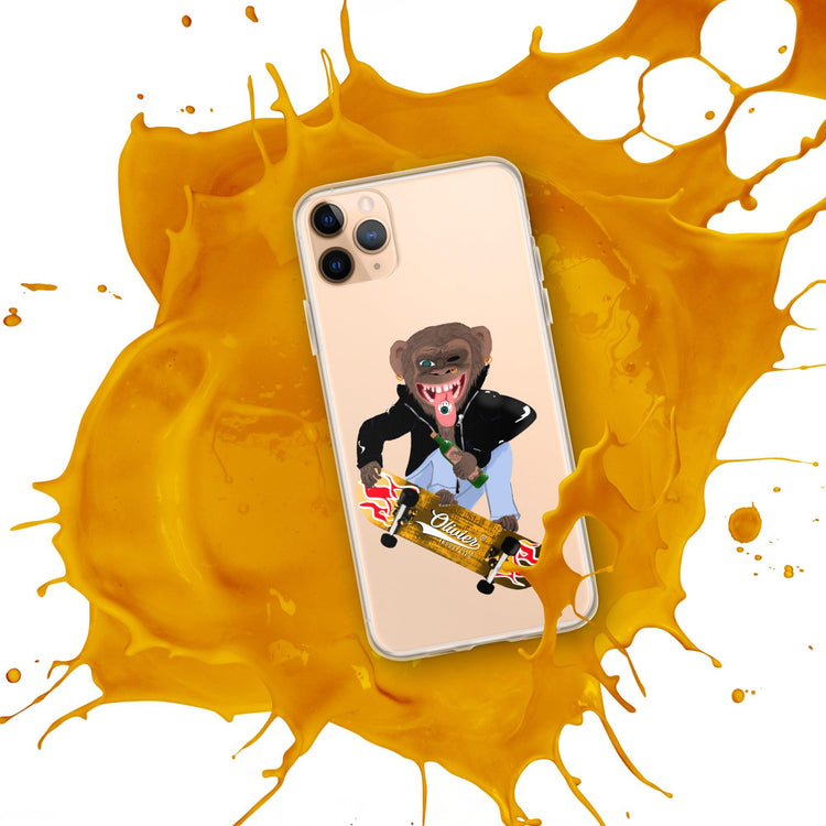 Olivier Industries ®Worldwide- Skating Ape handmade Art Iphone Hülle - Olivier Industries ® Art & Apparel