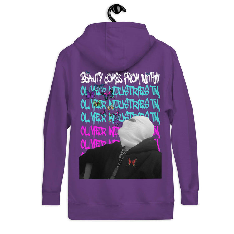 Olivier Industries ® Beauty comes from within butterfly unisex premium Hoodie - Olivier Industries ® Art & Apparel
