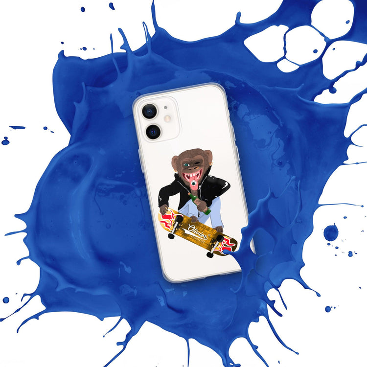 Olivier Industries ®Worldwide- Skating Ape handmade Art Iphone Hülle - Olivier Industries ® Art & Apparel