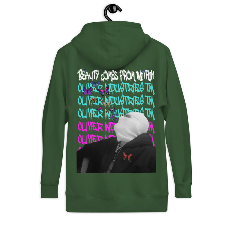 Olivier Industries ® Beauty comes from within butterfly unisex premium Hoodie - Olivier Industries ® Art & Apparel