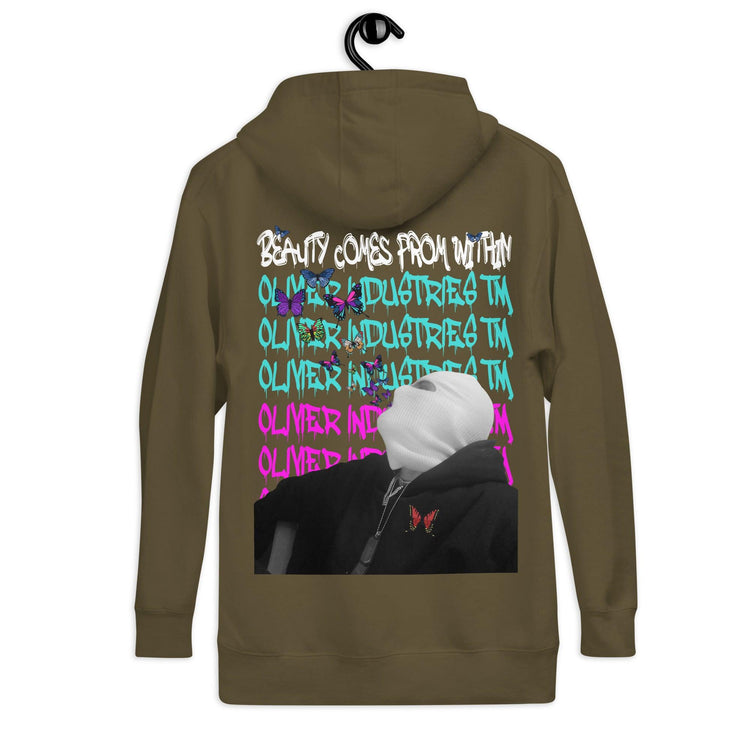 Olivier Industries ® Beauty comes from within butterfly unisex premium Hoodie - Olivier Industries ® Art & Apparel