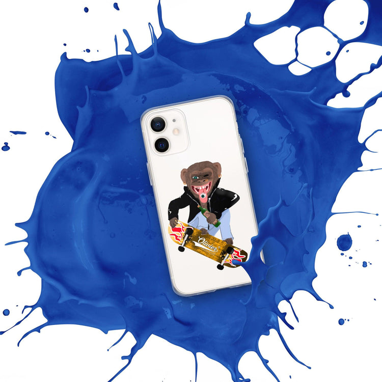 Olivier Industries ®Worldwide- Skating Ape handmade Art Iphone Hülle - Olivier Industries ® Art & Apparel
