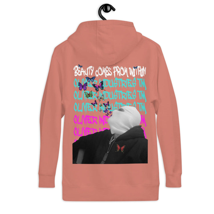 Olivier Industries ® Beauty comes from within butterfly unisex premium Hoodie - Olivier Industries ® Art & Apparel
