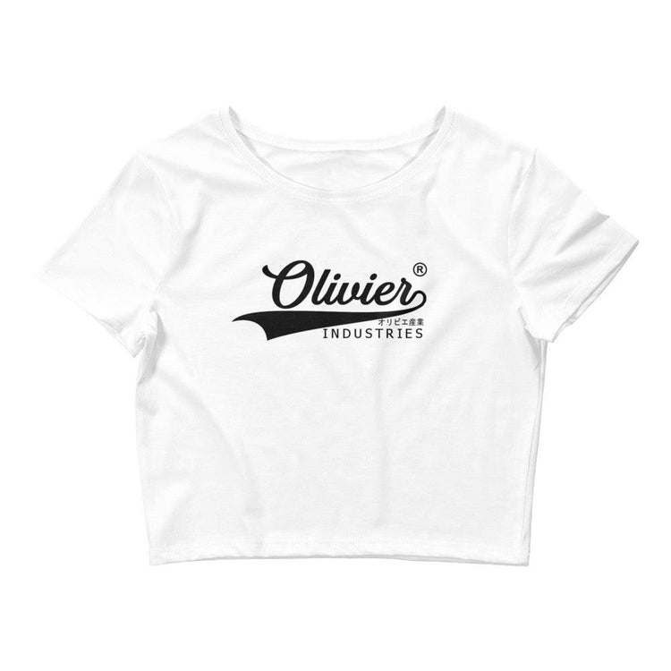 Olivier Industries ® Japanese registred Brand Logo on Women’s Crop Tee - Olivier Industries