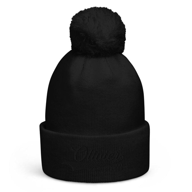 Olivier Industries ® Japanese logo embroidered on unisex bobble beanie - Olivier Industries