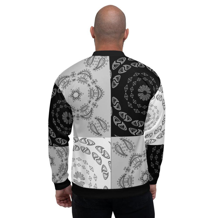 Olivier Industries ® Handmade drawn paisley -Signature unisex Bomberjacket - Olivier Industries ® Art & Apparel