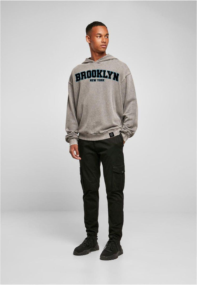 Olivier Industries® Brooklyn New York Acid washed oversized 2 side print Hoodie - Olivier Industries ® Art & Apparel
