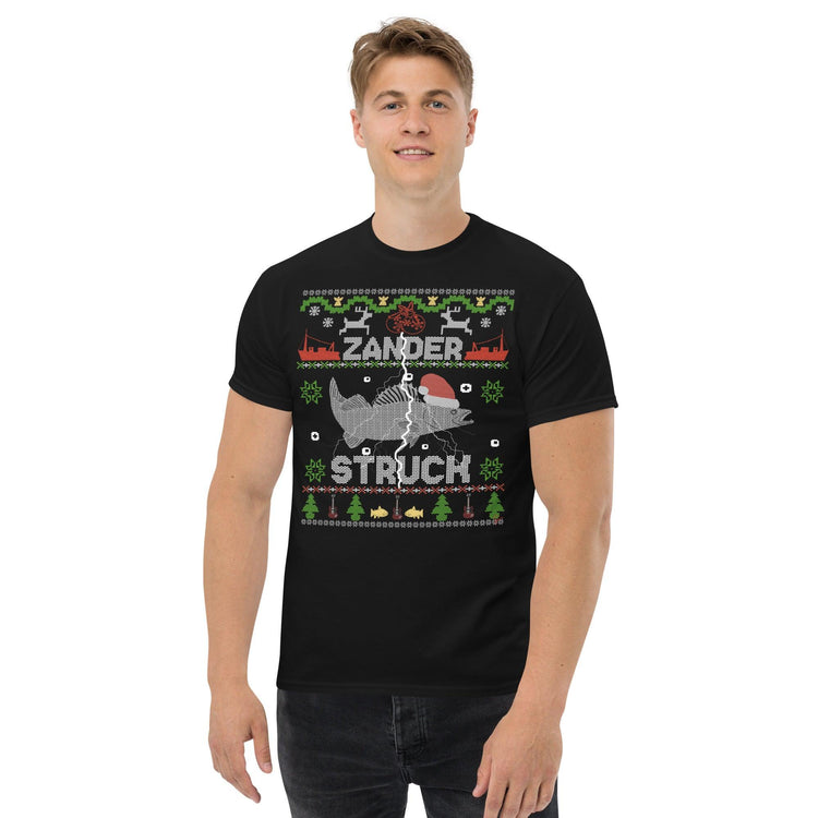 Zander Claus TM Fishing Brand - Zander struck lustiges Weihnachts T-shirt - Olivier Industries ® Art & Apparel