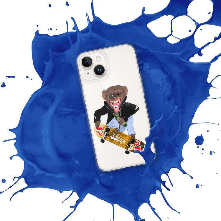 Olivier Industries ®Worldwide- Skating Ape handmade Art Iphone Hülle - Olivier Industries ® Art & Apparel
