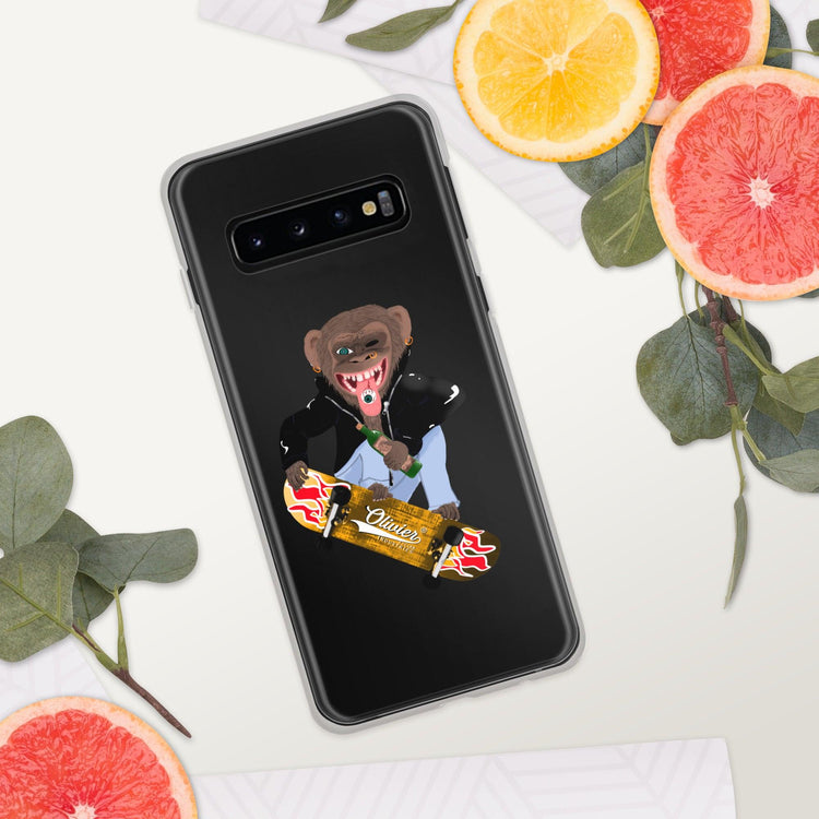 Olivier Industries ®Worldwide- Skating Ape handmade art on Samsung-Handyhülle - Olivier Industries ® Art & Apparel