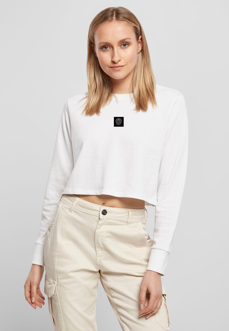 Olivier Industries ® forever ballin- Woman Longsleeve Crewneck Crop - Olivier Industries ® Art & Apparel