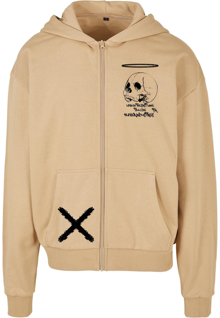 Olivier Industries ® Livin the fast lane skull Ultra Heavy Oversized Zip Hoodie - Olivier Industries ® Art & Apparel