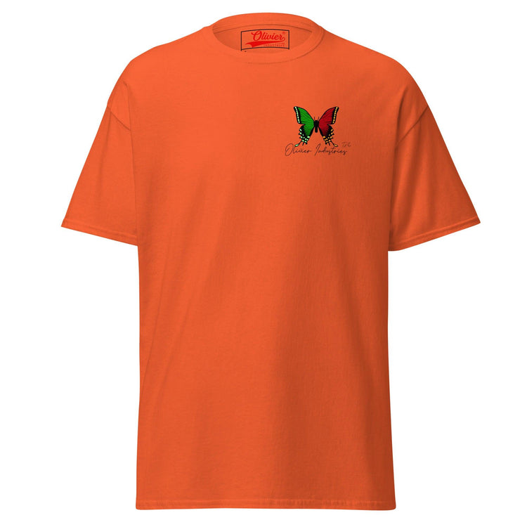 Olivier Industries TM Worldwide - Butterfly red-green classic fit tee - Olivier Industries ® Art & Apparel