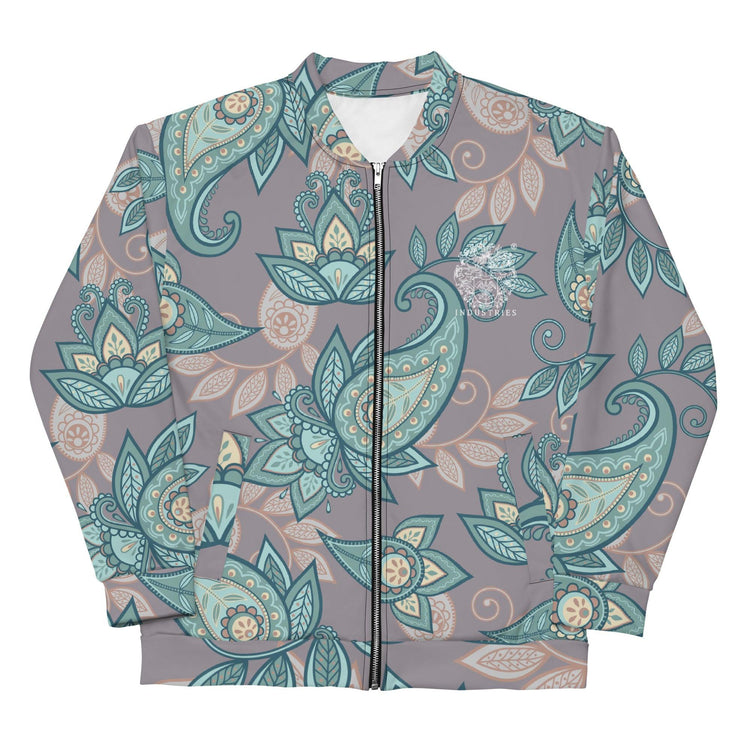 Olivier Industries TM Worldwide - Paisley handmade unisex leightweigth Bomberjacket - Olivier Industries ® Art & Apparel