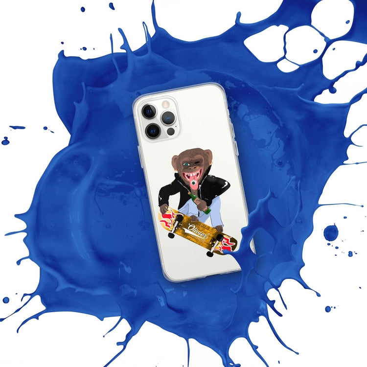Olivier Industries ®Worldwide- Skating Ape handmade Art Iphone Hülle - Olivier Industries ® Art & Apparel