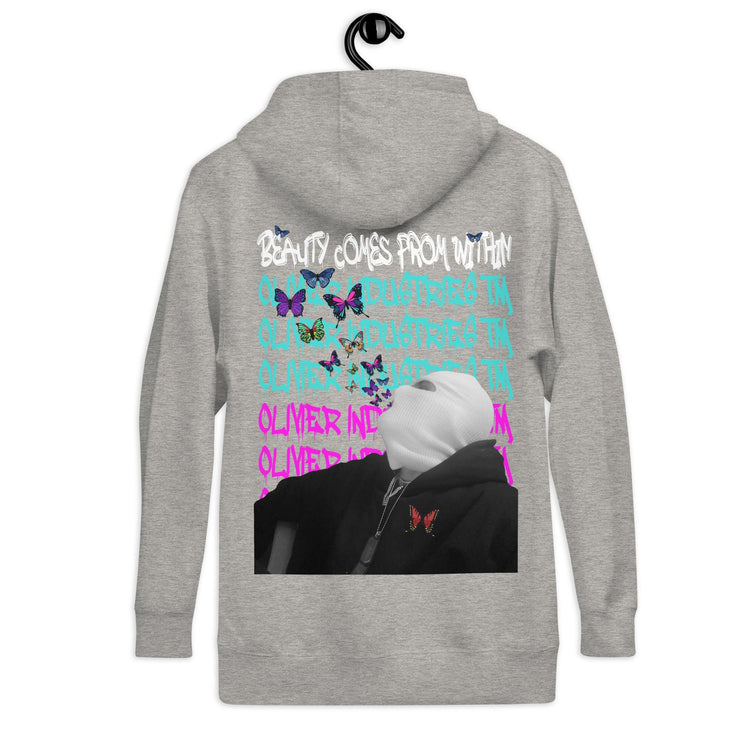 Olivier Industries ® Beauty comes from within butterfly unisex premium Hoodie - Olivier Industries ® Art & Apparel