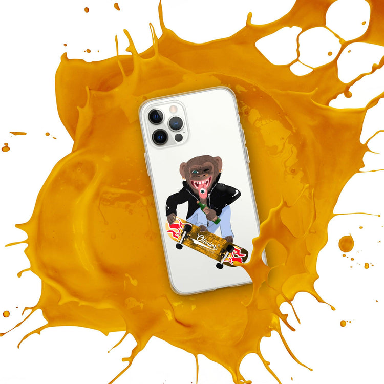 Olivier Industries ®Worldwide- Skating Ape handmade Art Iphone Hülle - Olivier Industries ® Art & Apparel
