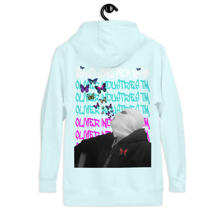 Olivier Industries ® Beauty comes from within butterfly unisex premium Hoodie - Olivier Industries ® Art & Apparel