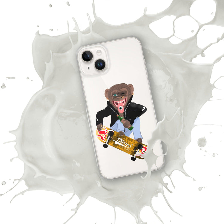 Olivier Industries ®Worldwide- Skating Ape handmade Art Iphone Hülle - Olivier Industries ® Art & Apparel