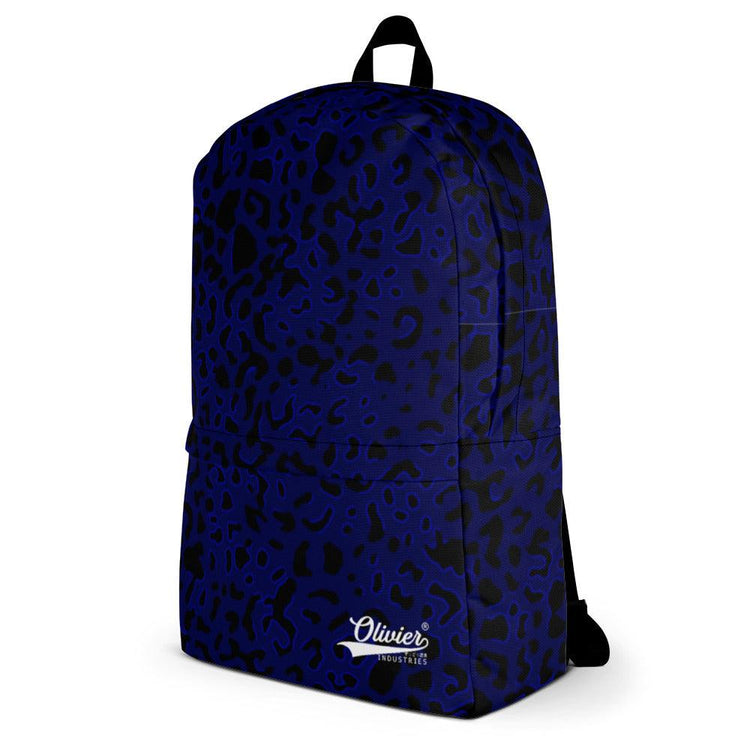 Olivier Industries ® Dark blue leo pattern printed on Backpack - Olivier Industries