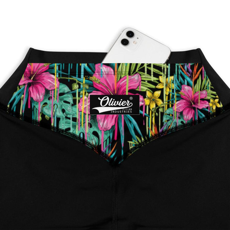 Olivier Industries TM Worldwide Flower Pattern Art Sport-Leggings - Olivier Industries ® Art & Apparel