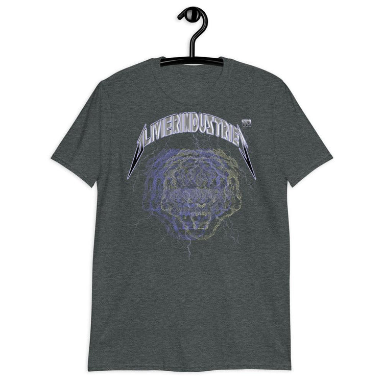 Olivier Industries ® Lightning Tiger Abstract Art Unisex-T-Shirt - Olivier Industries ® Art & Apparel