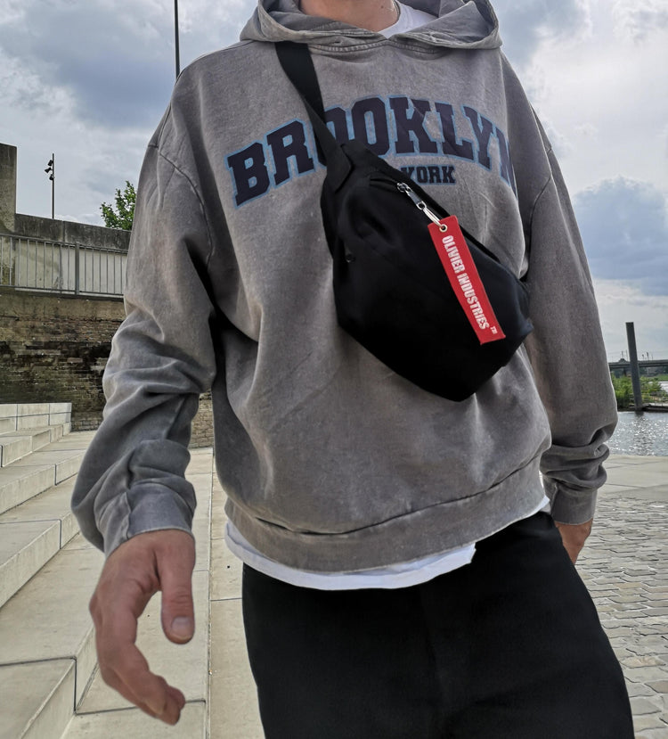 Olivier Industries® Brooklyn New York Acid washed oversized 2 side print Hoodie - Olivier Industries ® Art & Apparel