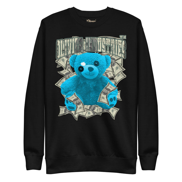 Olivier Industries TM Worldwide Blue Line Bear & Dollar Unisex-Premium-Pullover - Olivier Industries ® Art & Apparel