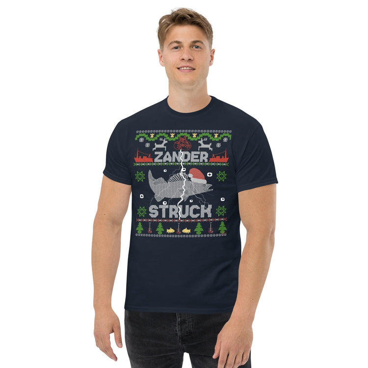 Zander Claus TM Fishing Brand - Zander struck lustiges Weihnachts T-shirt - Olivier Industries ® Art & Apparel