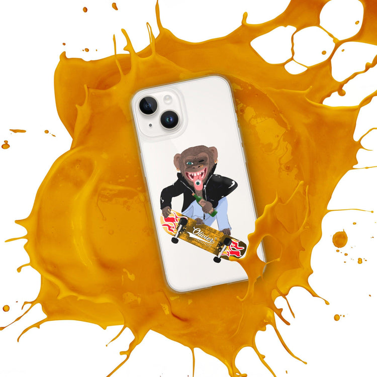Olivier Industries ®Worldwide- Skating Ape handmade Art Iphone Hülle - Olivier Industries ® Art & Apparel