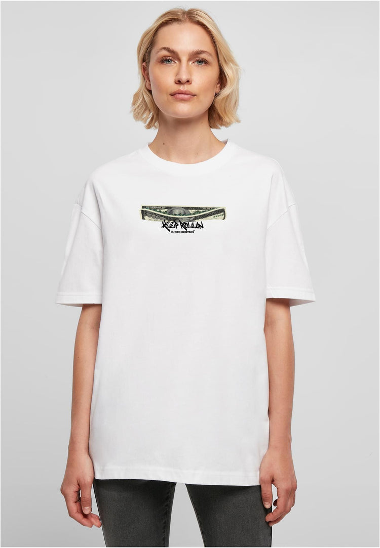 Olivier Industries ® Keep Rollin Cannabis Boyfriend Ladies oversized Tee - Olivier Industries ® Art & Apparel