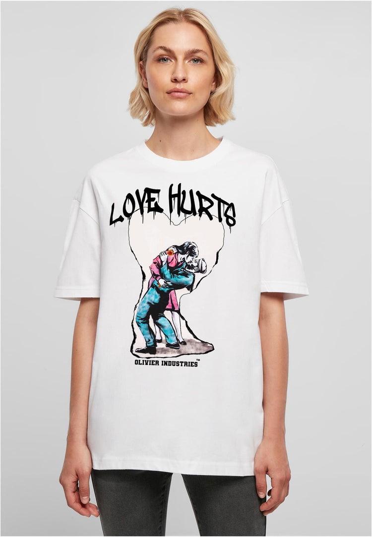Olivier Industries ® Love Hurts boyfriend overiszed woman tee - Olivier Industries ® Art & Apparel