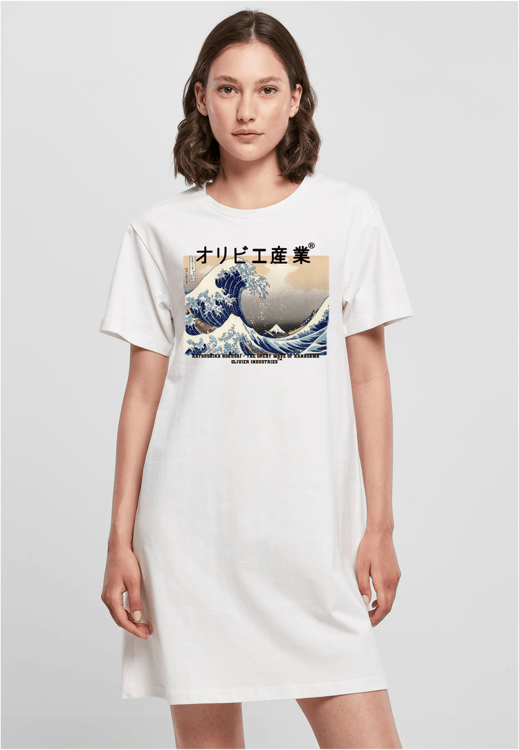Olivier Industries ® Wave Kanagawa classic oversized Tee Dress - Olivier Industries ® Art & Apparel