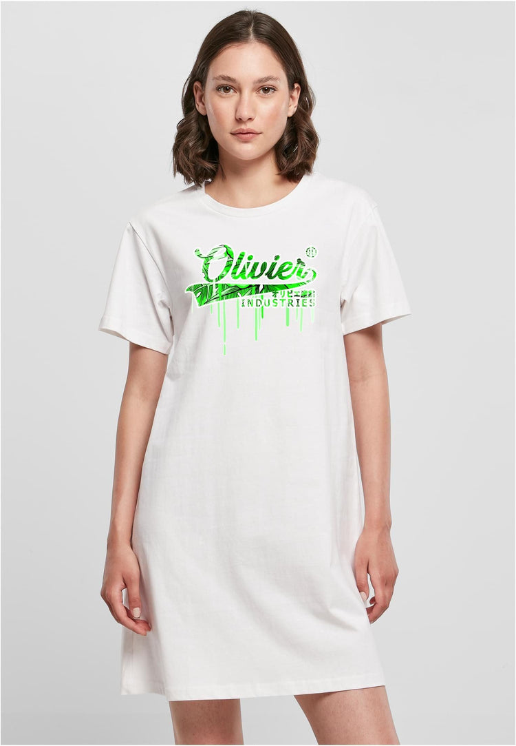 Olivier Industries ® Logo green oversized Tee Dress - Olivier Industries ® Art & Apparel