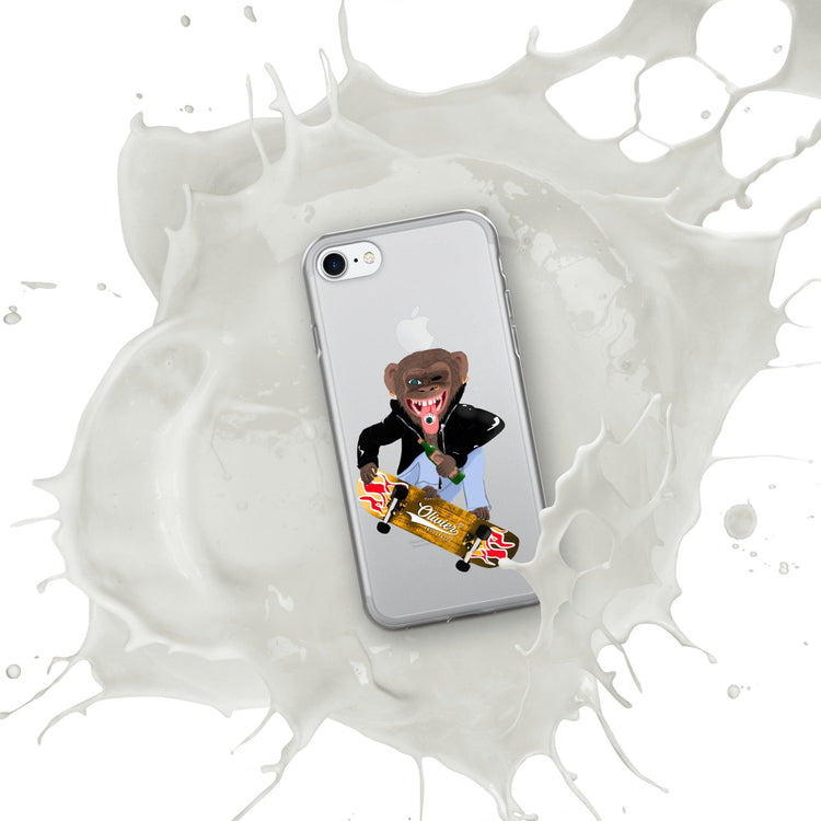Olivier Industries ®Worldwide- Skating Ape handmade Art Iphone Hülle - Olivier Industries ® Art & Apparel