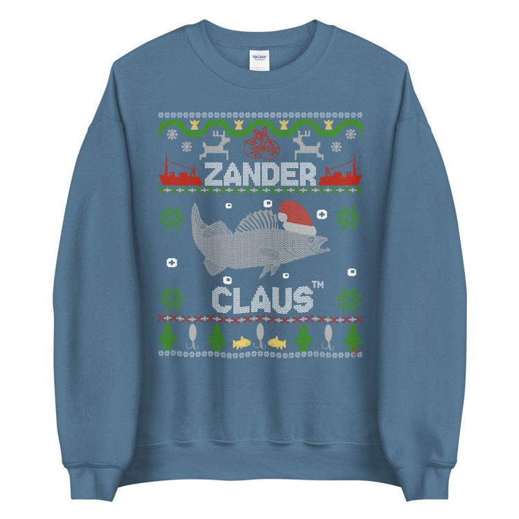 Zander Claus TM The original Christmas sweater for anglers. Unisex sweaters - Olivier Industries