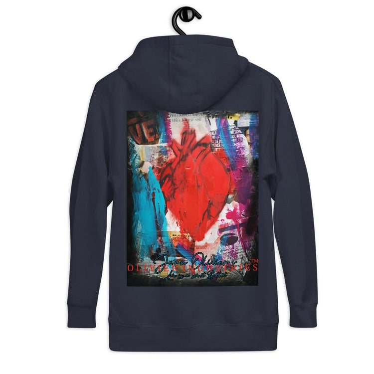 Olivier Industries ® Two side printed anatomical Heart Bullet Unisex Hoodie - Olivier Industries ® Art & Apparel