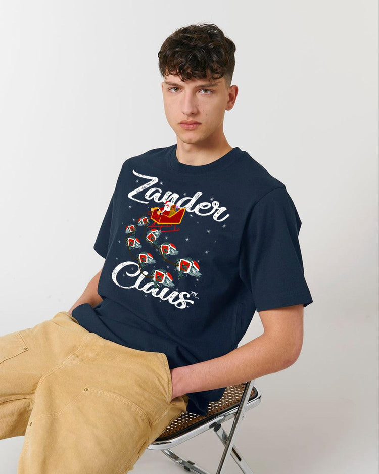 Zander Claus ® das Original Zander Claus Reindeer unisex organic Heavy Tee - Olivier Industries ® Art & Apparel