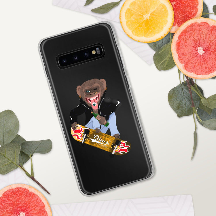 Olivier Industries ®Worldwide- Skating Ape handmade art on Samsung-Handyhülle - Olivier Industries ® Art & Apparel