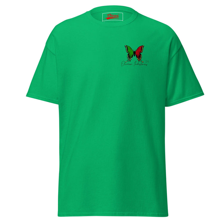 Olivier Industries TM Worldwide - Butterfly red-green classic fit tee - Olivier Industries ® Art & Apparel