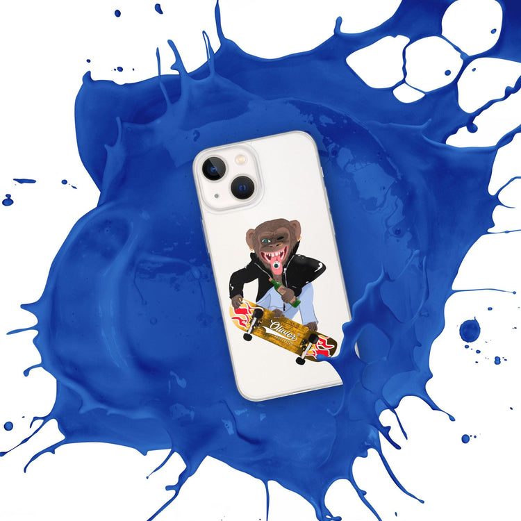 Olivier Industries ®Worldwide- Skating Ape handmade Art Iphone Hülle - Olivier Industries ® Art & Apparel