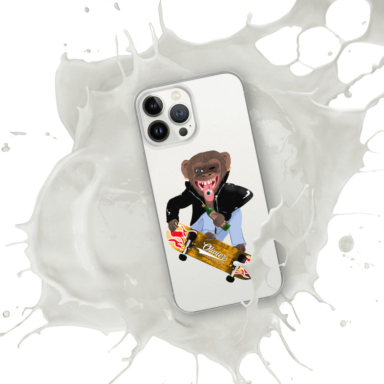 Olivier Industries ®Worldwide- Skating Ape handmade Art Iphone Hülle - Olivier Industries ® Art & Apparel
