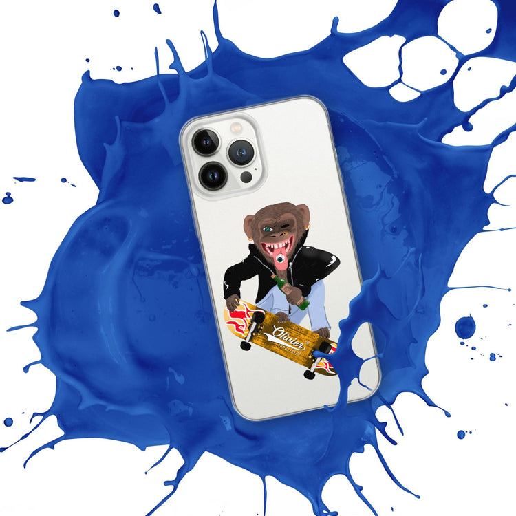 Olivier Industries ®Worldwide- Skating Ape handmade Art Iphone Hülle - Olivier Industries ® Art & Apparel