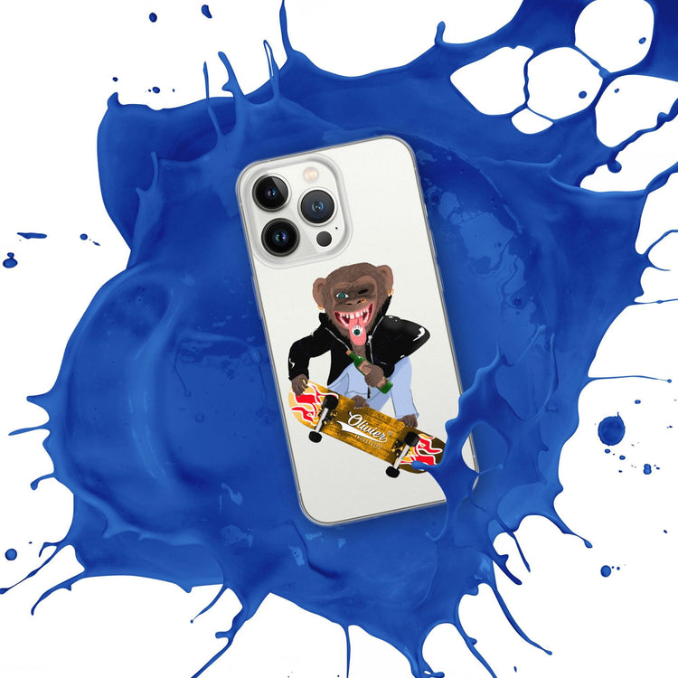 Olivier Industries ®Worldwide- Skating Ape handmade Art Iphone Hülle - Olivier Industries ® Art & Apparel