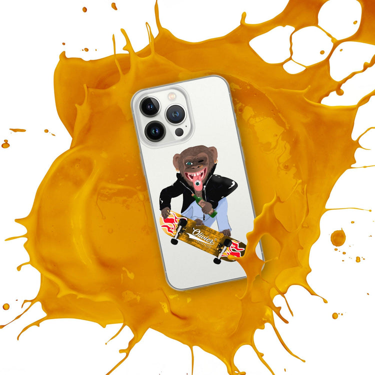 Olivier Industries ®Worldwide- Skating Ape handmade Art Iphone Hülle - Olivier Industries ® Art & Apparel