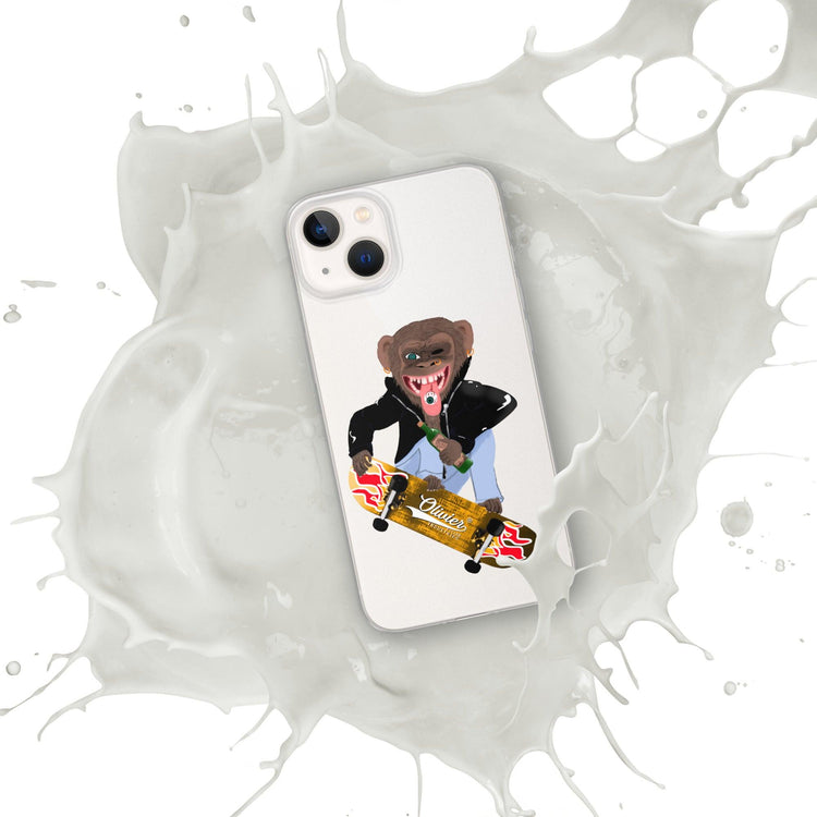 Olivier Industries ®Worldwide- Skating Ape handmade Art Iphone Hülle - Olivier Industries ® Art & Apparel