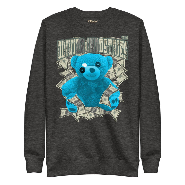 Olivier Industries TM Worldwide Blue Line Bear & Dollar Unisex-Premium-Pullover - Olivier Industries ® Art & Apparel
