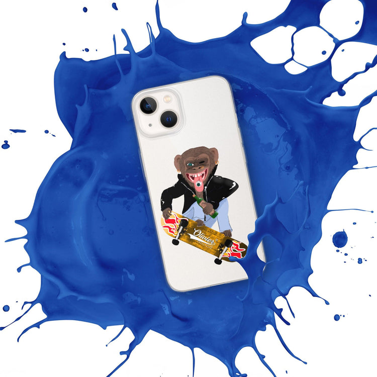 Olivier Industries ®Worldwide- Skating Ape handmade Art Iphone Hülle - Olivier Industries ® Art & Apparel