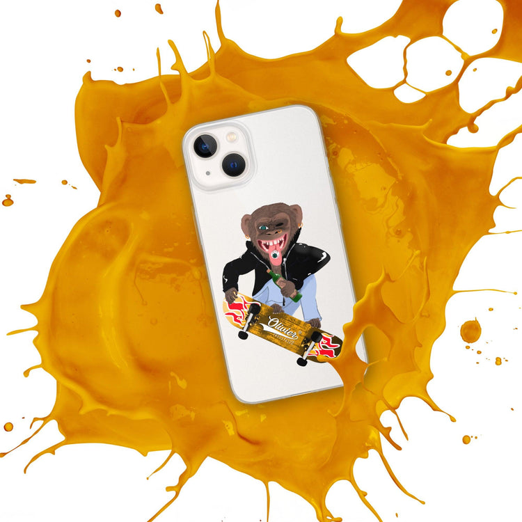 Olivier Industries ®Worldwide- Skating Ape handmade Art Iphone Hülle - Olivier Industries ® Art & Apparel
